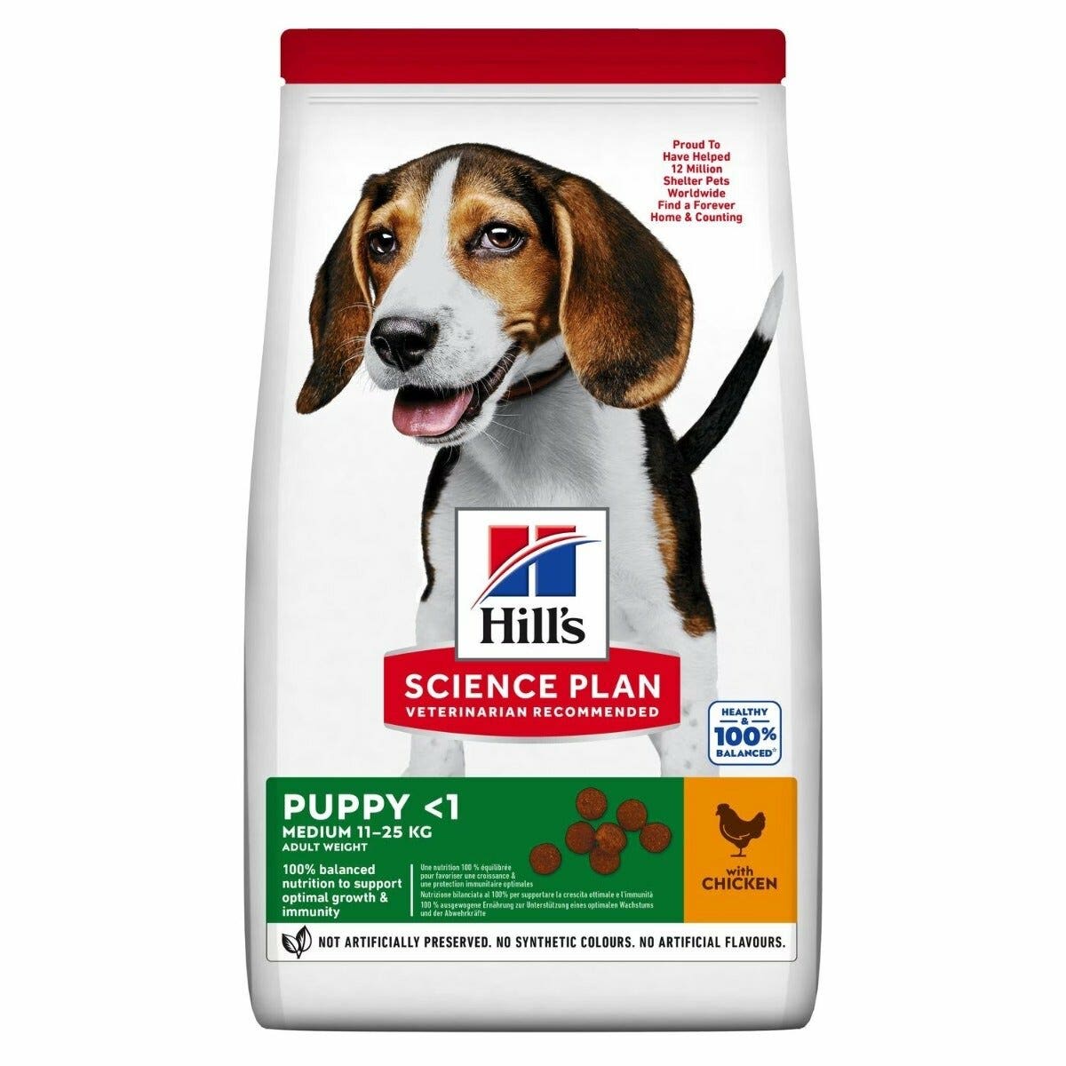 Hill's Science Plan Cocchette Medium Puppy Con Pollo Para Cachorros Tamaño Mediano Bolsa 12kg-2