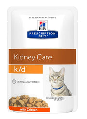 Hill's Prescription Diet K/D Kidney Care Trozos Pollo Para Gatos Sobres 12x85g-1