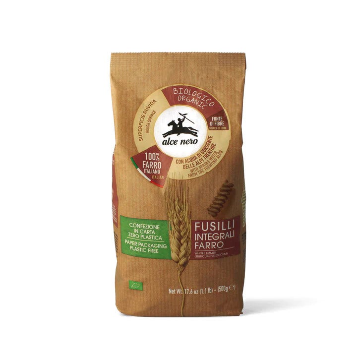Alce Nero Fusilli de Espelta Integral Ecológico 500g-2