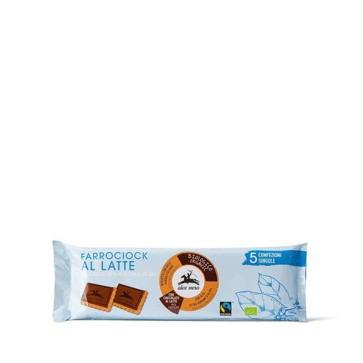 Alce Nero Far Croceck Galletas de Espelta Chocolate con Leche Bio 5x28g-2