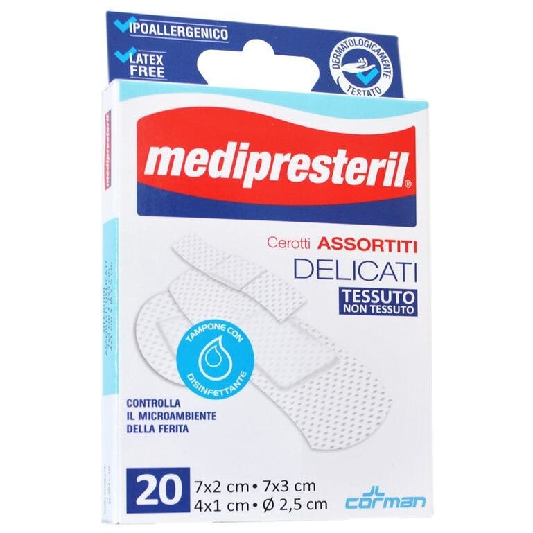 MediPresteril Delicados Parches Surtidos 20 Piezas 4 Tamaños-2