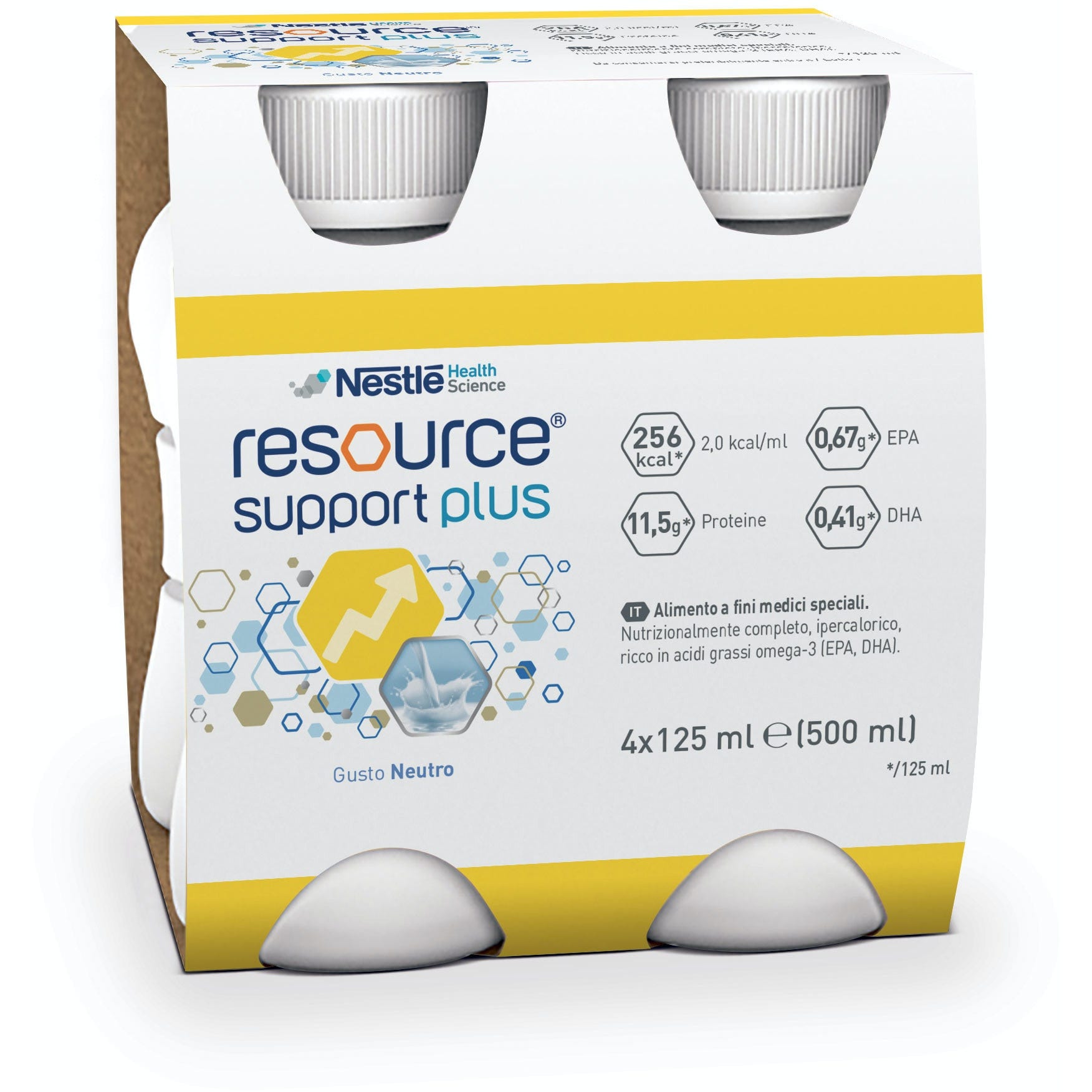 Resource Support Plus Bebida neutra alta en calorías y proteínas con EPA y DHA 4x125ml-2