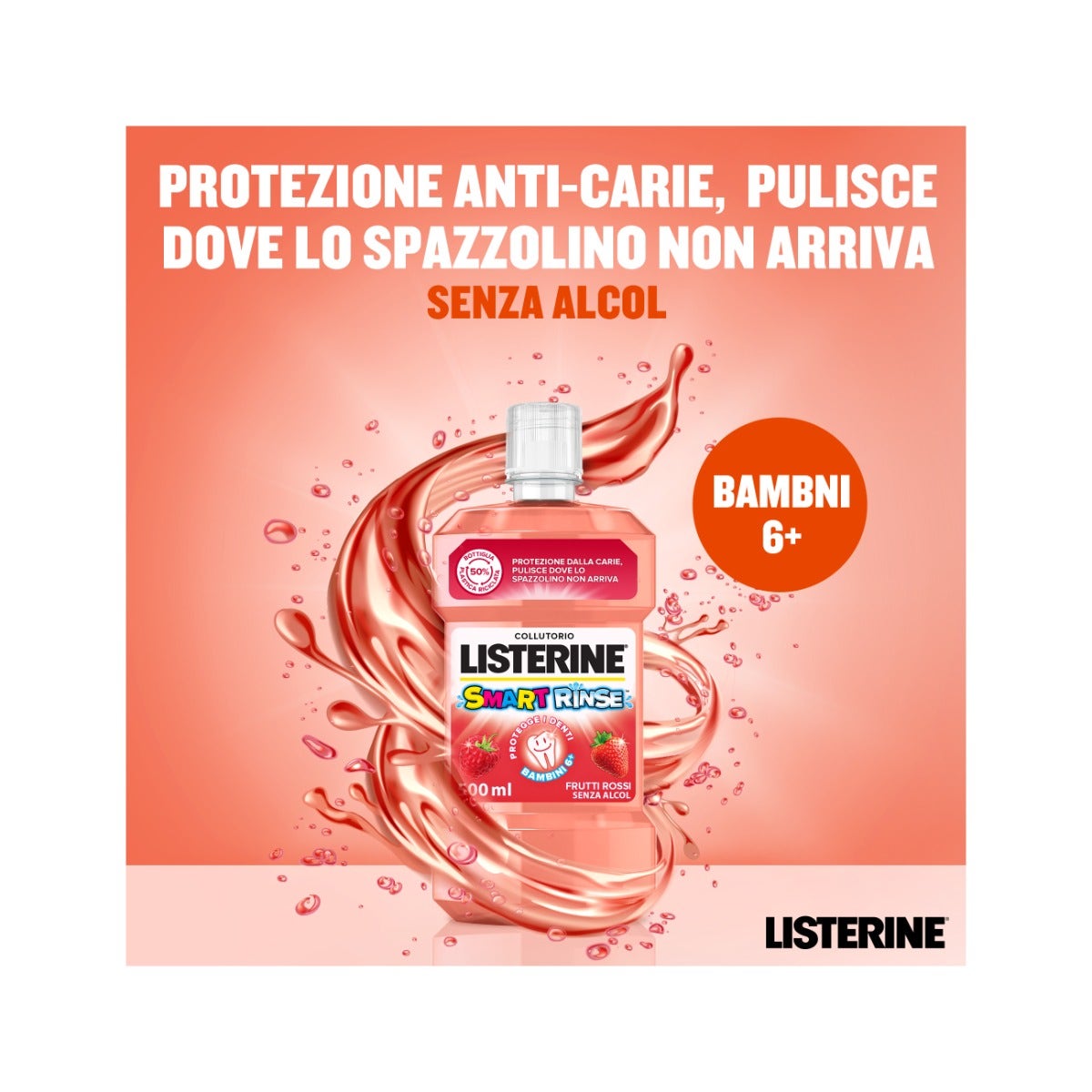 Listerine Colutorio Smart Rinse 500ml-16