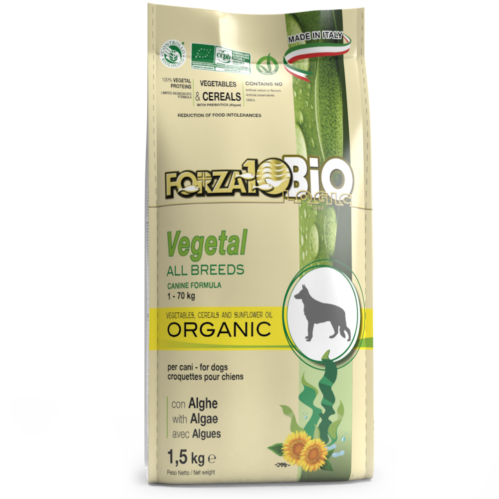 Forza10 Croquetas Vegetales de Caña con Algas Bio para Perros Adultos Bolsa 1,5kg-2