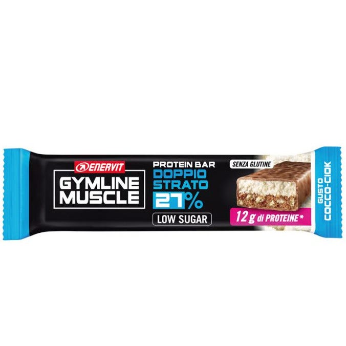 Enervit Gymline Muscle 27% Doble Capa Sabor Coco-Ciock 1 Barra-3