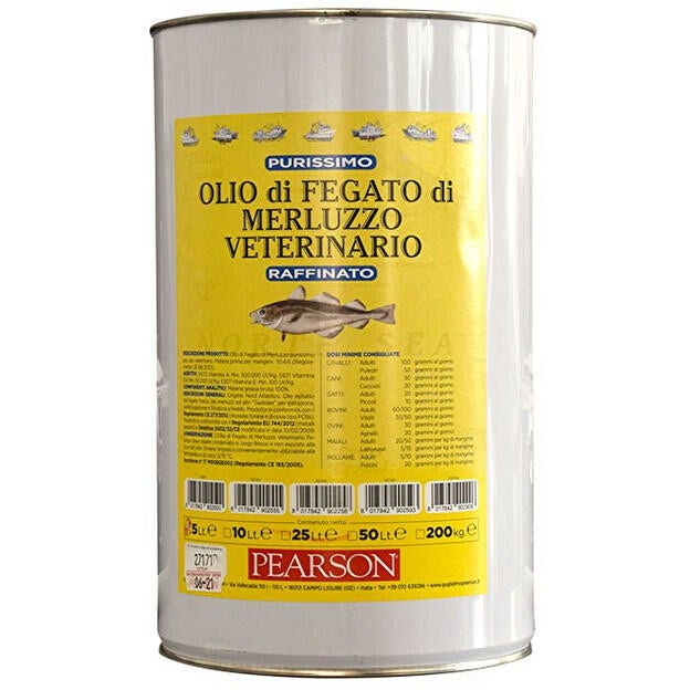 Aceite Puro de Hígado de Bacalao para Uso Veterinario 5 Litros-1