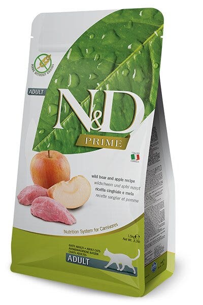 Farmina N&D Prime Jabalí Y Manzana Gatos Adultos Bolsa 5kg-2