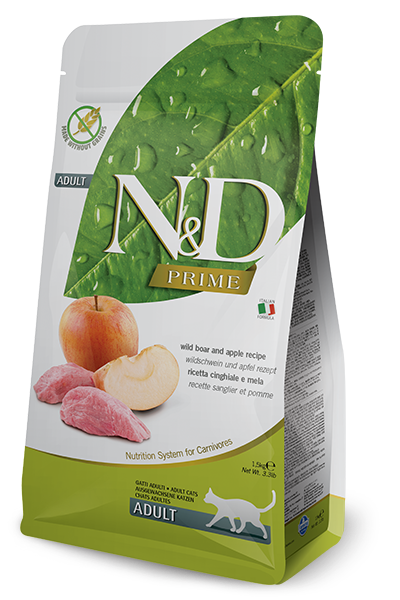 Farmina N&D Prime Jabalí Y Manzana Gatos Adultos Bolsa 5kg-1