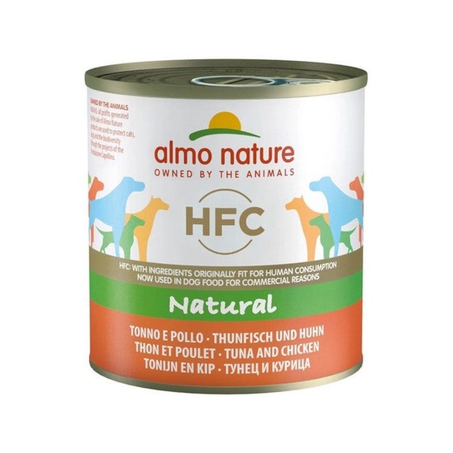 Almo Nature HFC Natural Atún Y Pollo Alimento Húmedo Para Perros Adultos 290g-1
