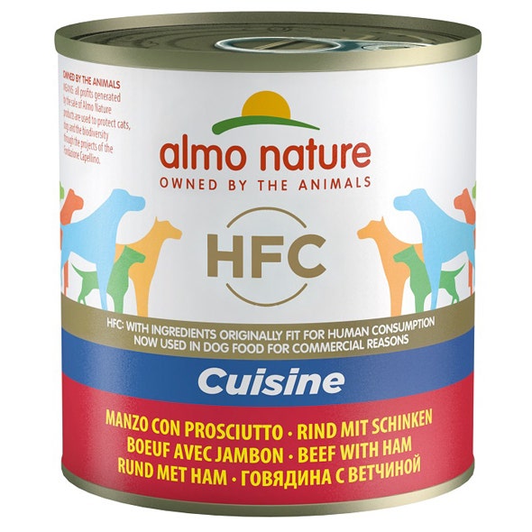 Almo Nature HFC Cuisine Ternera Con Jamón Húmedo Para Perros Adultos 290g-1