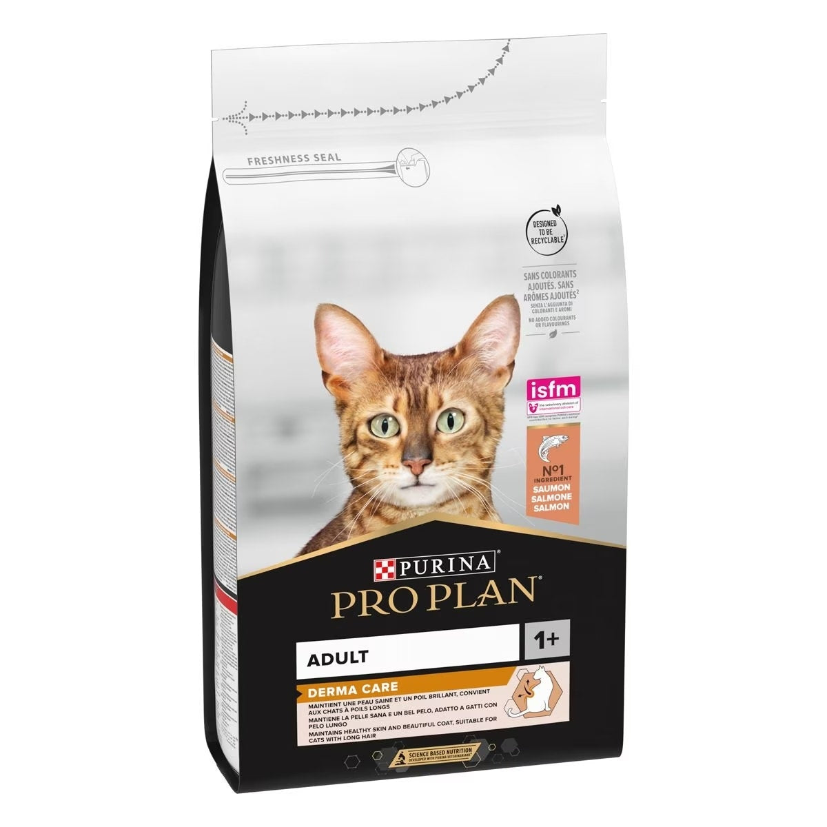 Purina Pro Plan Adult 1+ Derma Care Pienso Seco con Salmón para Gatos Adultos Bolsa 1,5kg-2