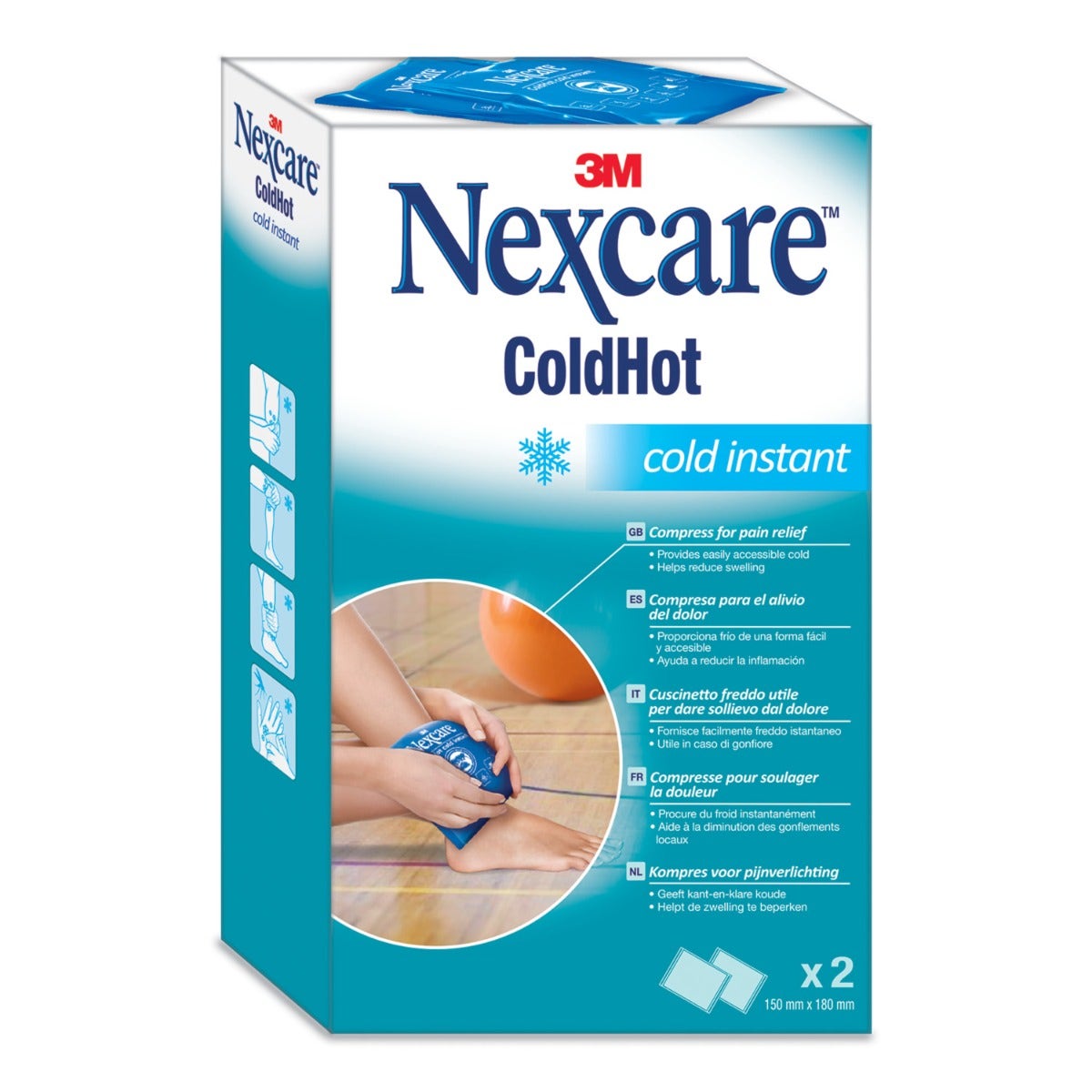 Nexcare Coldhot Cold Instant Ice Buble Pack 2 Piezas-3