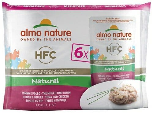 Almo Nature HFC Natural Megapack Comida Húmeda Atún y Pollo para Gatos Adultos 6x55g-2