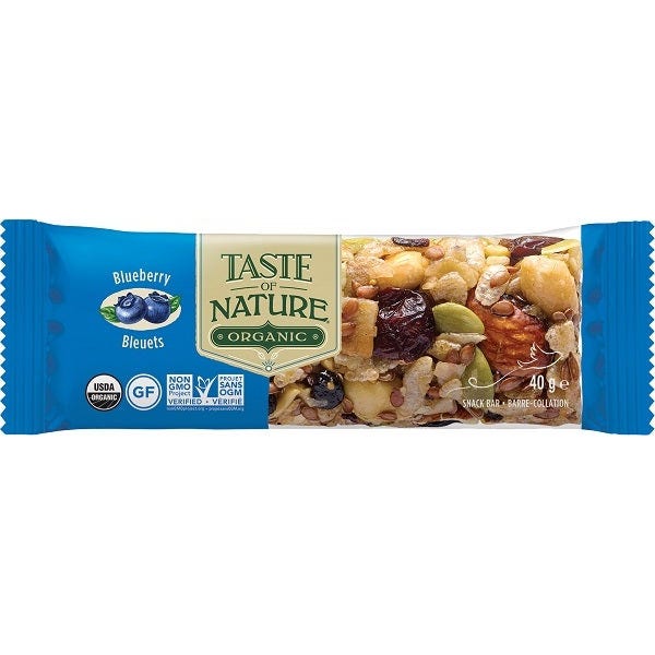 Taste Of Nature Barrita Ecológica Vegana de Arándanos con Alto Contenido en Fibra 40g-2
