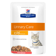 Hill's Prescription Diet C/D Multicare Trozos De Salmón Para Gatos Pack De 12 Sobres-1