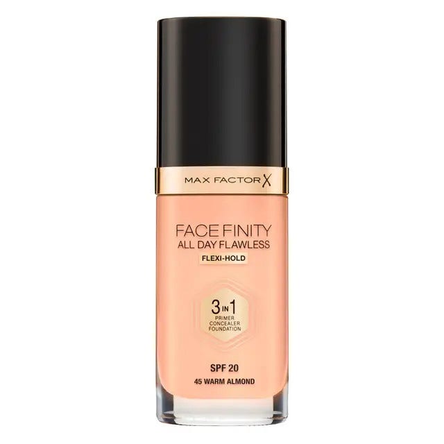 Max Factor Foundation Facefinity All Day Flawless 3 en 1 45 Almendra cálida-5