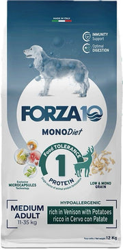 Forza10 Croquetas de Venado con Patatas Dieta Mediana para Perros Adultos de Tamaño Mediano Bolsa 12kg-1