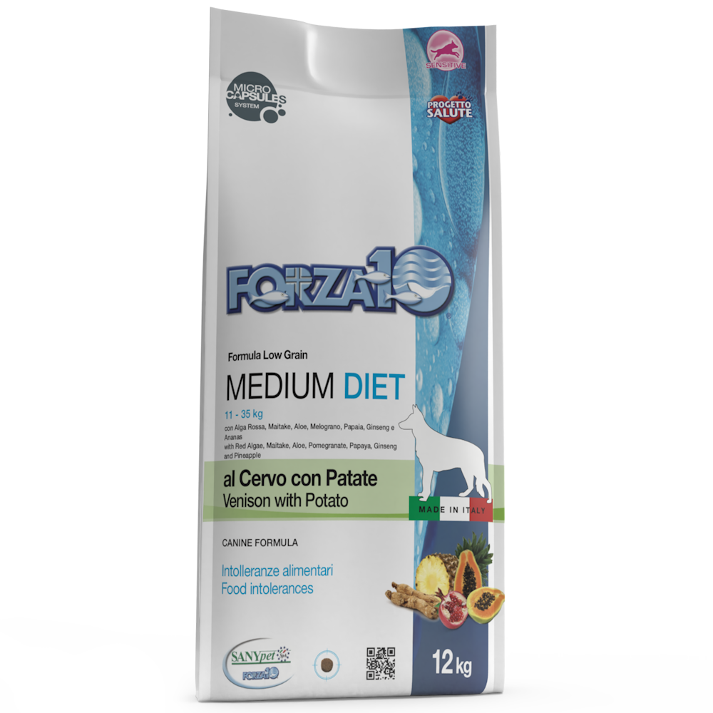 Forza10 Croquetas de Venado con Patatas Dieta Mediana para Perros Adultos de Tamaño Mediano Bolsa 12kg-2