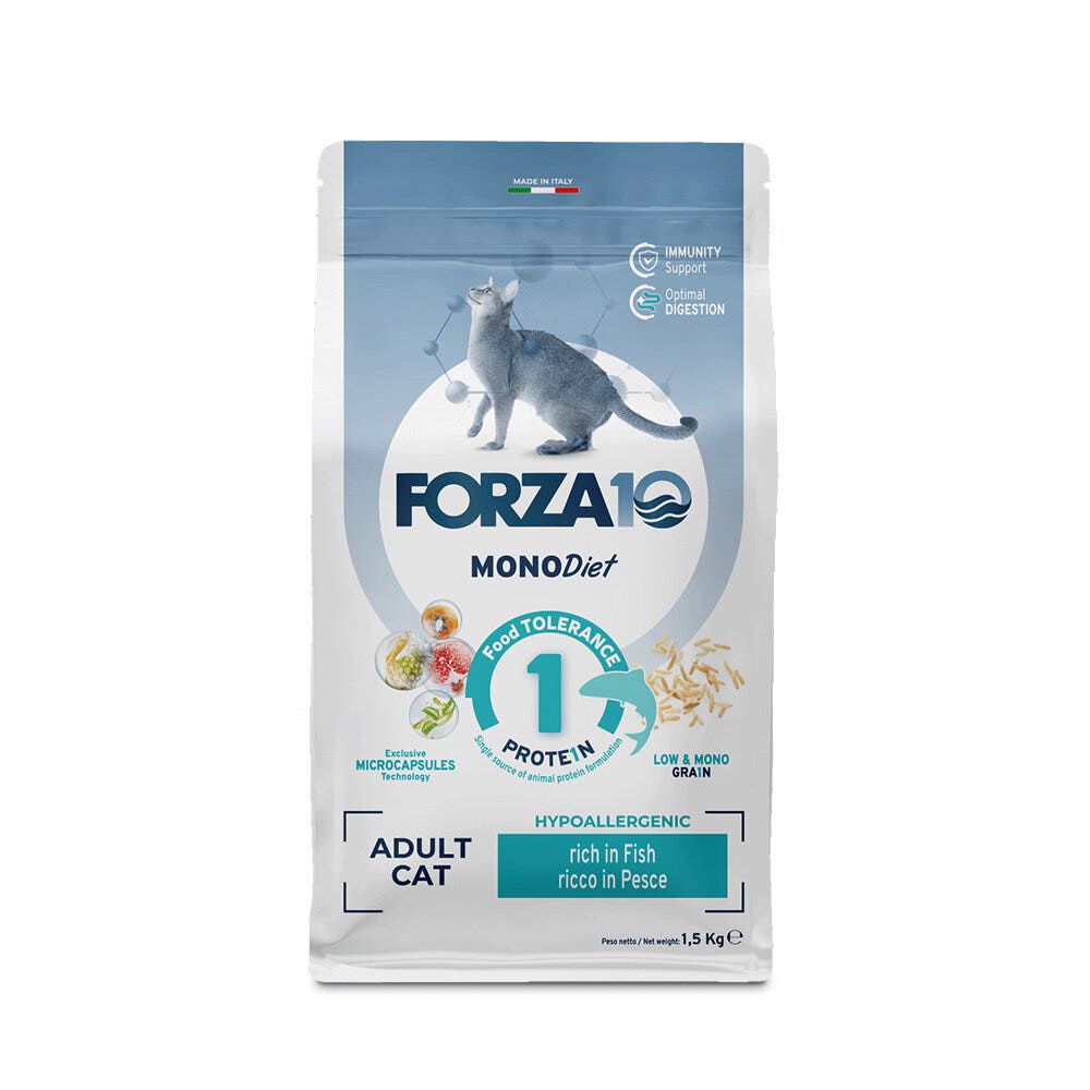 Forza10 Croquetas de Pescado Dietética Regular para Gatos Adultos Bolsa 1,5kg-1