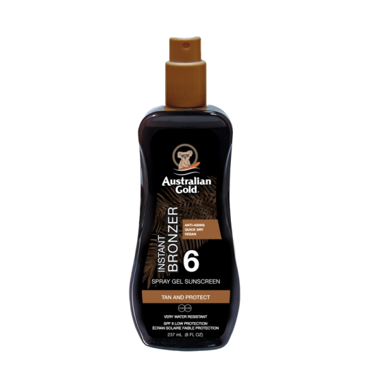 Australian Gold Spray Sun Gel Con Efecto Bronceador SPF6 Para Rostro Y Cuerpo 237ml-2