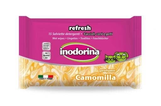 Inodorina Refresh Toallitas Limpiadoras de Manzanilla Específicas para Ojos/Oídos para Perros/Gatos 15 Toallitas-3