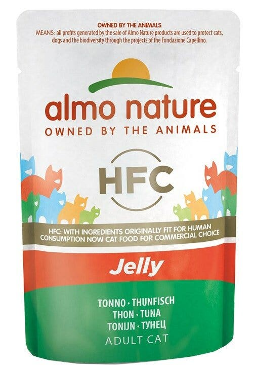 Almo Nature HCF Classic Jalea Con Atún Para Gatos Adultos Bolsa 55g-2