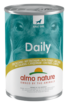 Almo Nature Daily Comida Húmeda Menu Pavo Para Perros Adultos Lata 400g-2