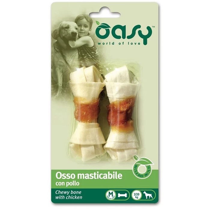 Oasy Snack para Perros Hueso de Pollo Talla M 56g-1