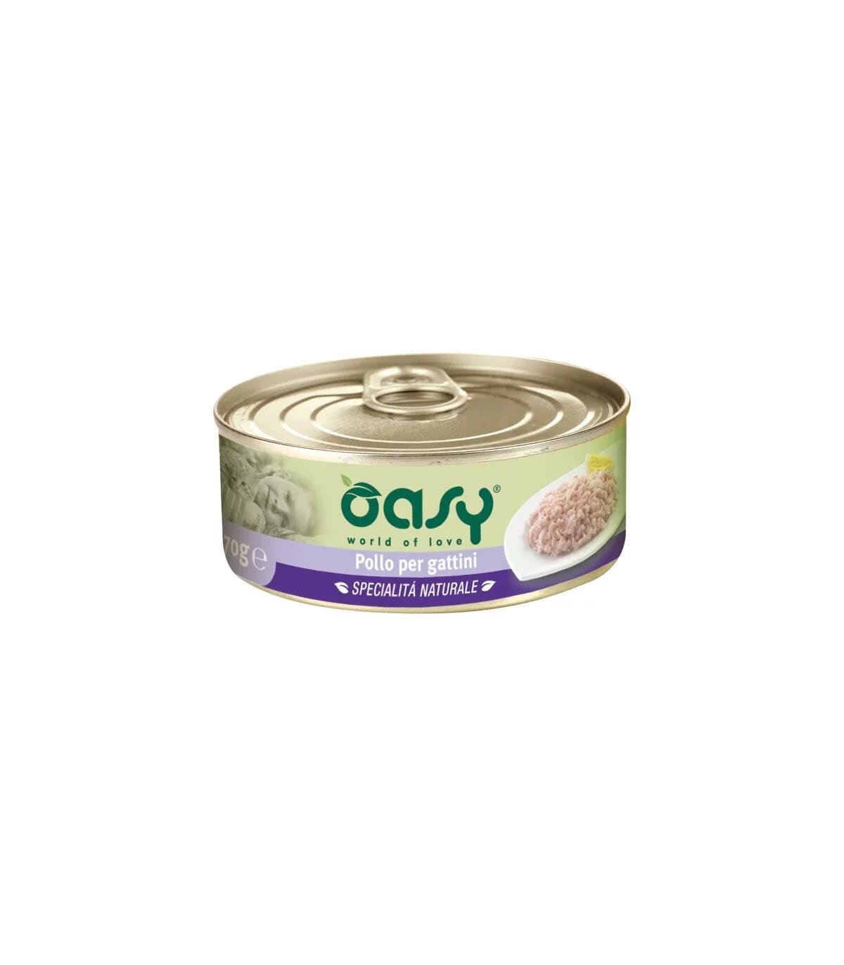 Oasy Natural Especialidad Pollo para Gatitos 70g-1