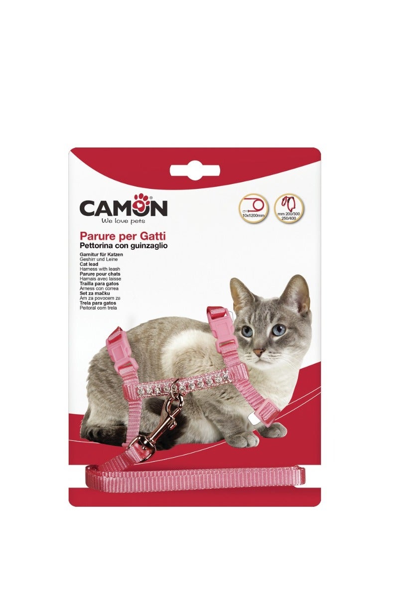 Camon Parure Cat Arnés Con Correa 1 Pieza-2