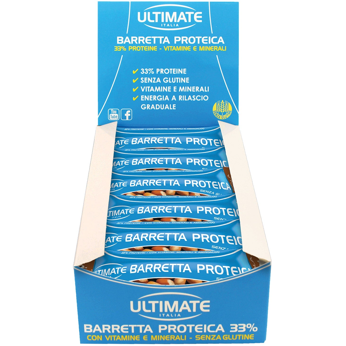 Barrita Proteica Ultimate Avellana 24 Piezas-3