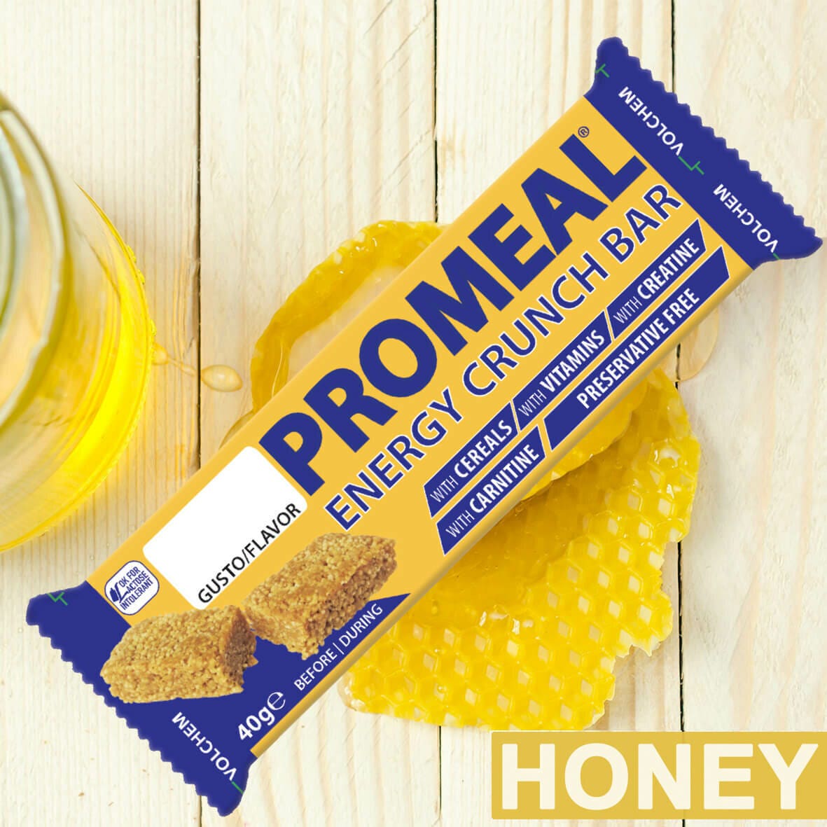 Promeal Barrita Energy Crunch Sabor Miel 40g-1