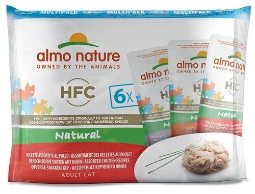 Almo Nature HCF Comida Húmeda Natural de Pollo para Gatos Adultos Sobres 6x55g-2