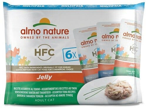 Almo Nature HCF Jelly Comida Húmeda Con Atún Para Gatos Adultos Sobres 6x55g-2