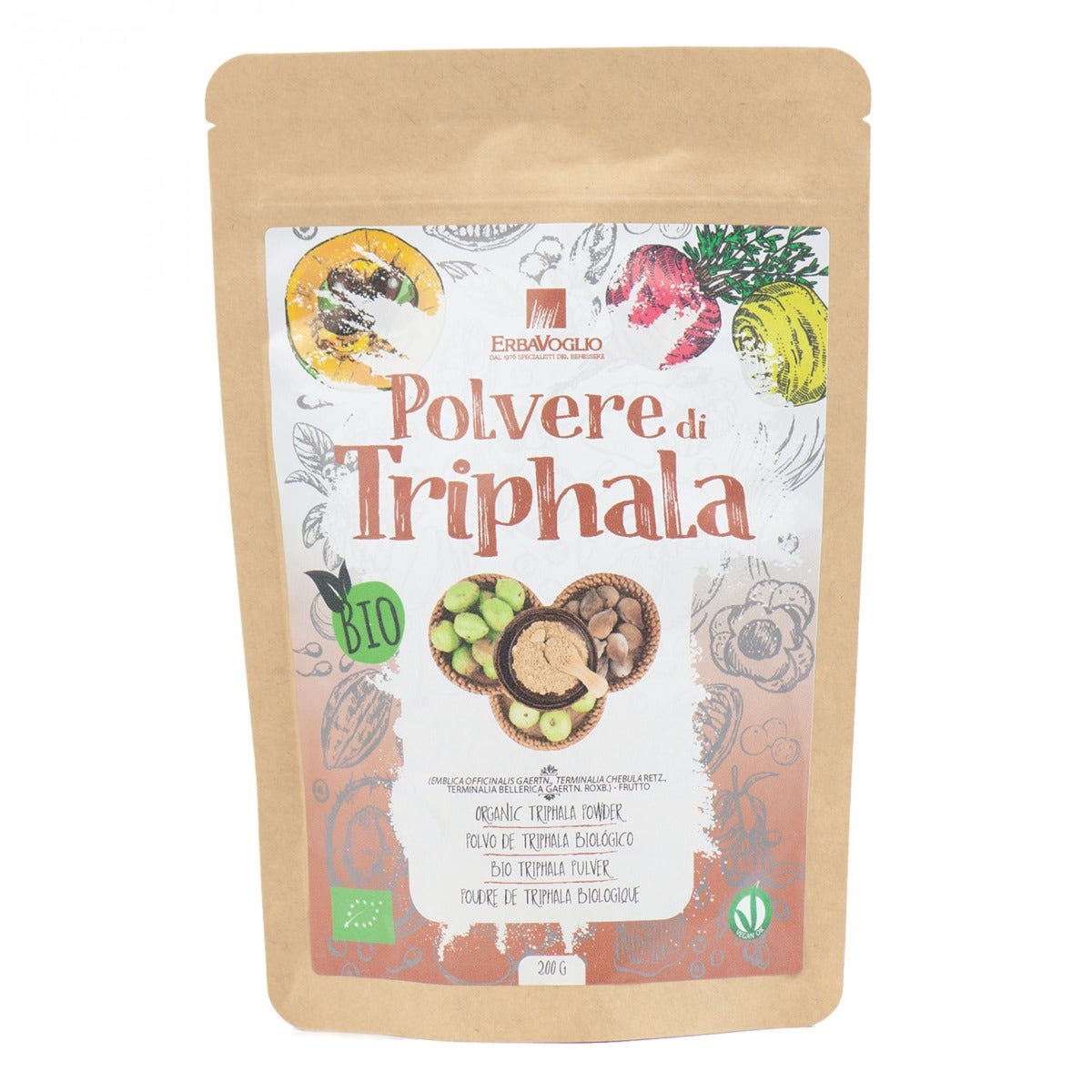 Erbavoglio Polvo de Triphala Bio 200g-2