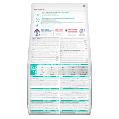 Hill's Science Plan Adult 1+ Years Perfect Weight Croquetas de Pollo para Gatos Bolsa 1,5kg-3