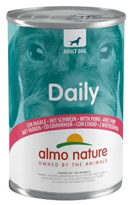 Almo Nature Daily Comida Húmeda De Cerdo Para Perros Adultos Lata 400g-2