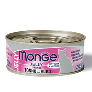 Monge Gelatina Trozos de Atún y Anchoas Alimento Húmedo para Gatos Adultos 80g-1