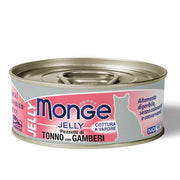 Monge Jelly Trozos De Atún Del Pacifico Y Camarones Alimento Húmedo Para Gatos Adultos 80g-1