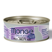 Monge Delicados Trozos De Pollo Con Tortilla Y Anchoas Comida Húmeda Para Gatos Adultos 80g-1