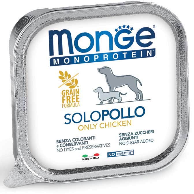Monge Monoprotein Only Pollo Alimento Húmedo para Perros Adultos 150g-2