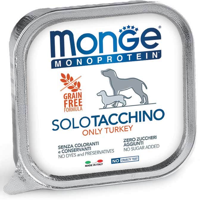 Monge Monoprotein Solo Pavo Alimento Húmedo Para Perros Adultos 150g-2