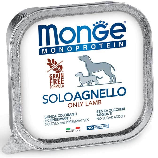 Monge Monoprotein Only Cordero Alimento Húmedo Para Perros Adultos 150g-2