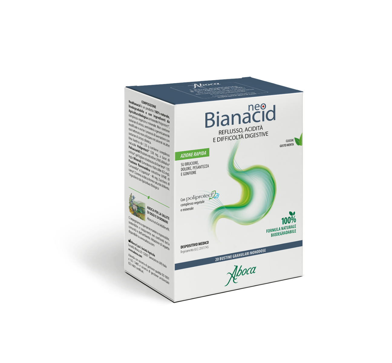 Aboca Neo Bianacid Acidità Reflusso 20 Buste Monodose-4