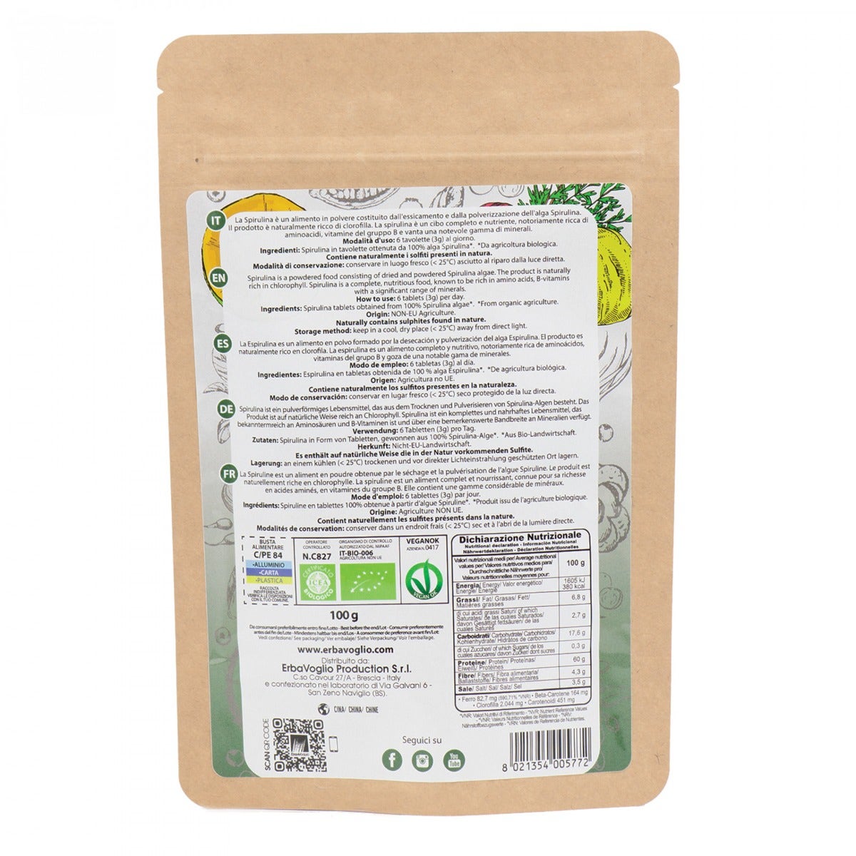 Espirulina Bio Comprimidos 100g-4