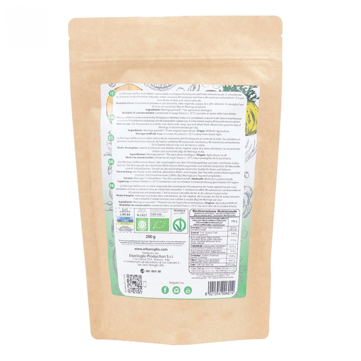 Polvo de Moringa Orgánica 200g-2
