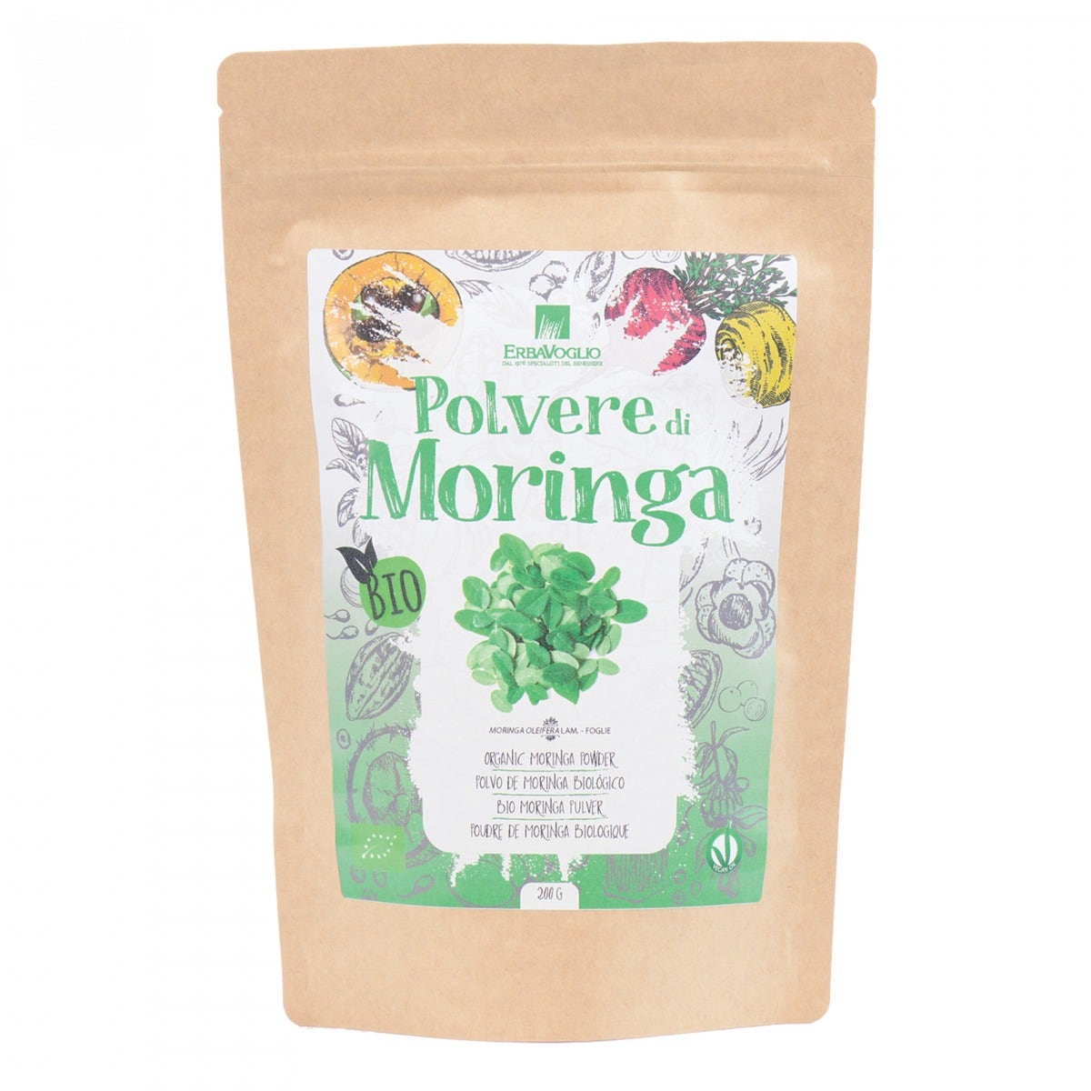 Polvo de Moringa Orgánica 200g-1