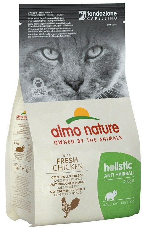 Almo Nature Pienso Holistic Antibolas de Pelo con Pollo Fresco para Gatos Adultos Bolsa 400g-2