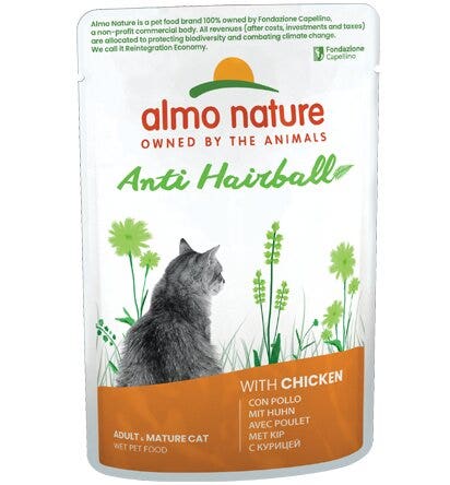 Almo Nature Comida Húmeda Antibolas de Pelo con Pollo Fresco para Gatos Adultos Sobre 70g-2