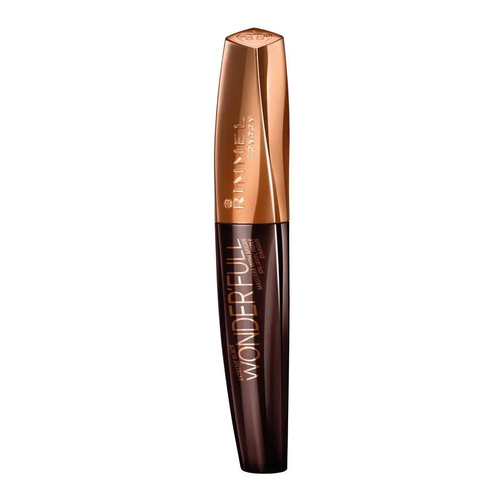 Máscara de pestañas Rimmel Wonder'Full con aceite de argán Extreme Black 11ml-1